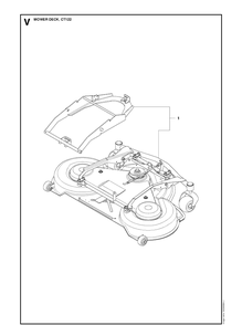 48 Inch/122cm Cutting Deck Diagram and Parts List for R422TSAWD (966632501)(2011-03) Husqvarna Lawn Mower
