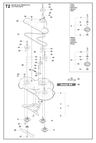 94cm Cutting Deck Diagram and Parts List for R11C (965094201)(2007-01) Husqvarna Lawn Tractor