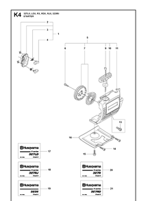 Starter 2 Diagram and Parts List for 327LDX 20120100001-Current Husqvarna Edger