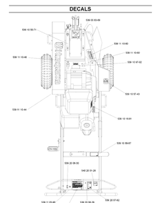 Decals Diagram and Parts List for SG13-SG13 2009-02 Husqvarna Lawn Tractor Accessories