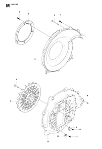 Fan Diagram and Parts List for 150BT 20084000001 - 20184199999 Husqvarna Leaf Blower / Vacuum