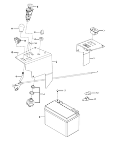 Console Diagram and Parts List for Z572XS  Husqvarna Lawn Tractor