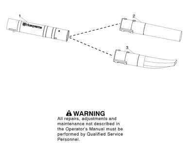 Tube Diagram and Parts List for 125BX 2010-01 Husqvarna Leaf Blower / Vacuum