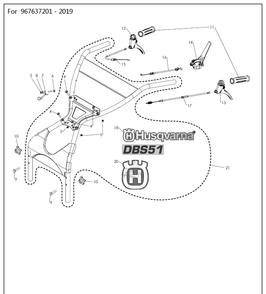 Part Location Diagram of 732261601 Husqvarna Blocking nut M 6 Z