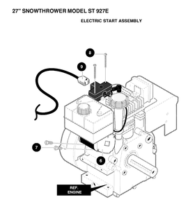Electrical Diagram and Parts List for ST927E 1997-01 Husqvarna Snow Blower