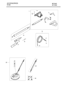 Accessories Diagram and Parts List for PW450 (967677901)(2017-10) Husqvarna Pressure Washer