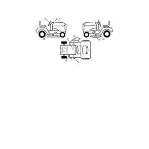Decals Diagram and Parts List for YTS4500  Husqvarna Lawn Tractor