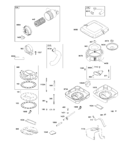Air Cleaner Systems Diagram and Parts List for 385777-0007-G1  Husqvarna Engine
