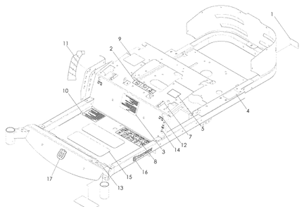 Decals Diagram and Parts List for LSZ5424 (965880901)(2008-11) Husqvarna Lawn Mower
