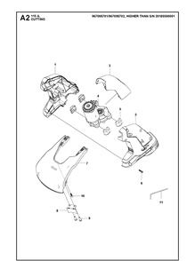 Cutting Equipment Diagram and Parts List for 115IL (967098701)(20180100000-Current) Husqvarna Edger