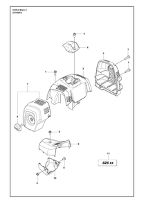 Covers Diagram and Parts List for 525RXMARKII  Husqvarna Brush Cutter