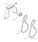 Part Location Diagram of 532419744 Husqvarna Snow Blower Traction Belt