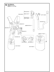 Harness Diagram and Parts List for 235RII  Husqvarna Brush Cutter
