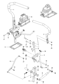 Steering Diagram and Parts List for Z242E (97045870100)(2020-04) Husqvarna Lawn Mower