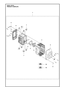 Product Complete Diagram and Parts List for B750X  Husqvarna Lawn Tractor Accessories