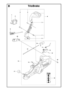 Complete Product Diagram and Parts List for 550XPGTRIOBRAKE  Husqvarna Chainsaw