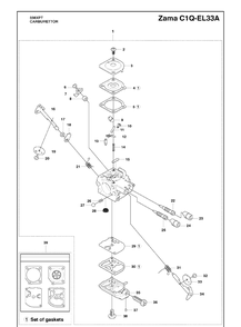 Carburettor Diagram and Parts List for 338XPT 2010-02 Husqvarna Chainsaw