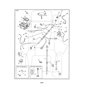 Electrical Diagram and Parts List for YT42DXLS-96043020400  Husqvarna Lawn Tractor