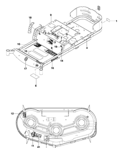 Decals Diagram and Parts List for EZ4824 (965588401)(2009-09) Husqvarna Lawn Mower