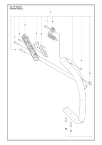 Heated Handle Diagram and Parts List for 560XPGMARKII  Husqvarna Chainsaw
