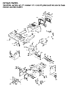 Chassis And Enclosures Diagram and Parts List for YTH1848XPF (954567260)(2003-06) Husqvarna Lawn Tractor