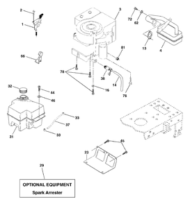 Engine Diagram and Parts List for CT130 (954170017-D)(2001-08) Husqvarna Lawn Tractor