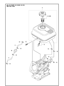Part Location Diagram of 599349155 Husqvarna Fuel filter