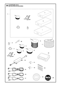 Installation Accessories Diagram and Parts List for 450XH 2020 Husqvarna Lawn Mower