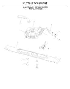 Cutting Equipment Diagram and Parts List for W53-W53CSB 2008-08 Husqvarna Lawn Mower