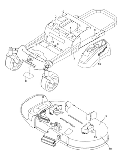 Decals Diagram and Parts List for Z242F (96795380300)(2018-10) Husqvarna Lawn Mower