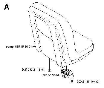 Seat Diagram and Parts List for RIDERPRO18AWD (953536601)(2005-03) Husqvarna Lawn Tractor