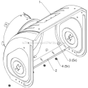 Auger Housing Impeller Diagram and Parts List for 11524E 96193007403 - 2012-06 Husqvarna Snow Blower