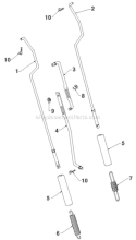 Handle Diagram and Parts List for 11524E 96193007403 - 2012-06 Husqvarna Snow Blower