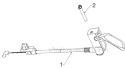 Handle Diagram and Parts List for 11524E 96193007403 - 2012-06 Husqvarna Snow Blower