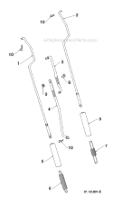 Handle Diagram and Parts List for 11524E 96193008200 -2011-08 Husqvarna Snow Blower