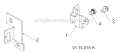 Part Location Diagram of 532438447 Husqvarna Bracket, Steer, Cable, R.H.