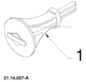 Page H Diagram and Parts List for 11524E 96193008200 -2011-08 Husqvarna Snow Blower