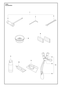 Accessories Diagram and Parts List for 236RS  Husqvarna Brush Cutter