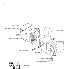 Cover Diagram and Parts List for 325HS99 (X-SERIES)(20063600001-20081800000) Husqvarna Hedge Trimmer