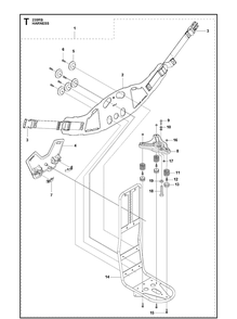 Harness Diagram and Parts List for 253RB 20101000001-20182200000 Husqvarna Brush Cutter