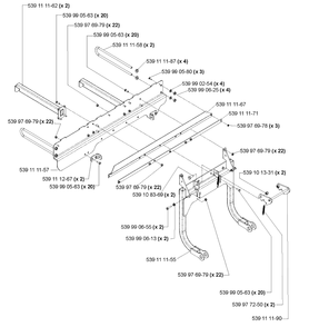 Hitch Diagram and Parts List for HCS1372 (539111750)(2005-03) Husqvarna Lawn Tractor Accessories