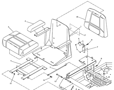 Part Location Diagram of 539102583 Husqvarna SEAT MOUNT FRAME