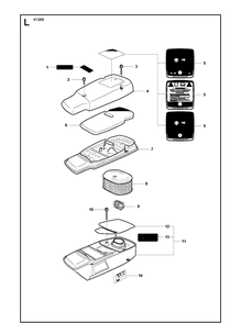 Cylinder Cover Diagram and Parts List for K1250 2008-01 Husqvarna Lawn Tractor Accessories