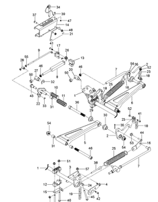 Mower Lift / Deck Lift 2 Diagram and Parts List for Z572X  Husqvarna Lawn Mower