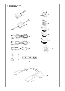 Accessories 2 Diagram and Parts List for 315 2015-03 Husqvarna Lawn Mower