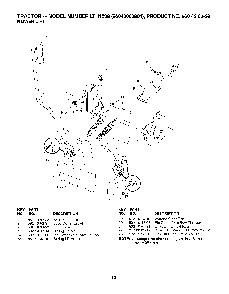 Mower Lift / Deck Lift Diagram and Parts List for LTH153896043003801 2007-08 Husqvarna Lawn Tractor