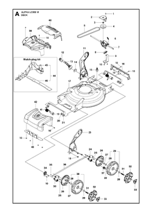Mower Deck / Cutting Deck Diagram and Parts List for LC353VI Classic Husqvarna Lawn Mower