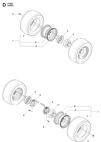 Part Location Diagram of 510037401 Husqvarna Brake Drum