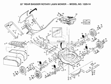 Page A Diagram and Parts List for 1229-14 1999 And Before Husqvarna Lawn Mower