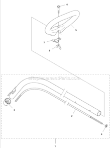 Shaft Diagram and Parts List for 122C  Husqvarna Trimmer